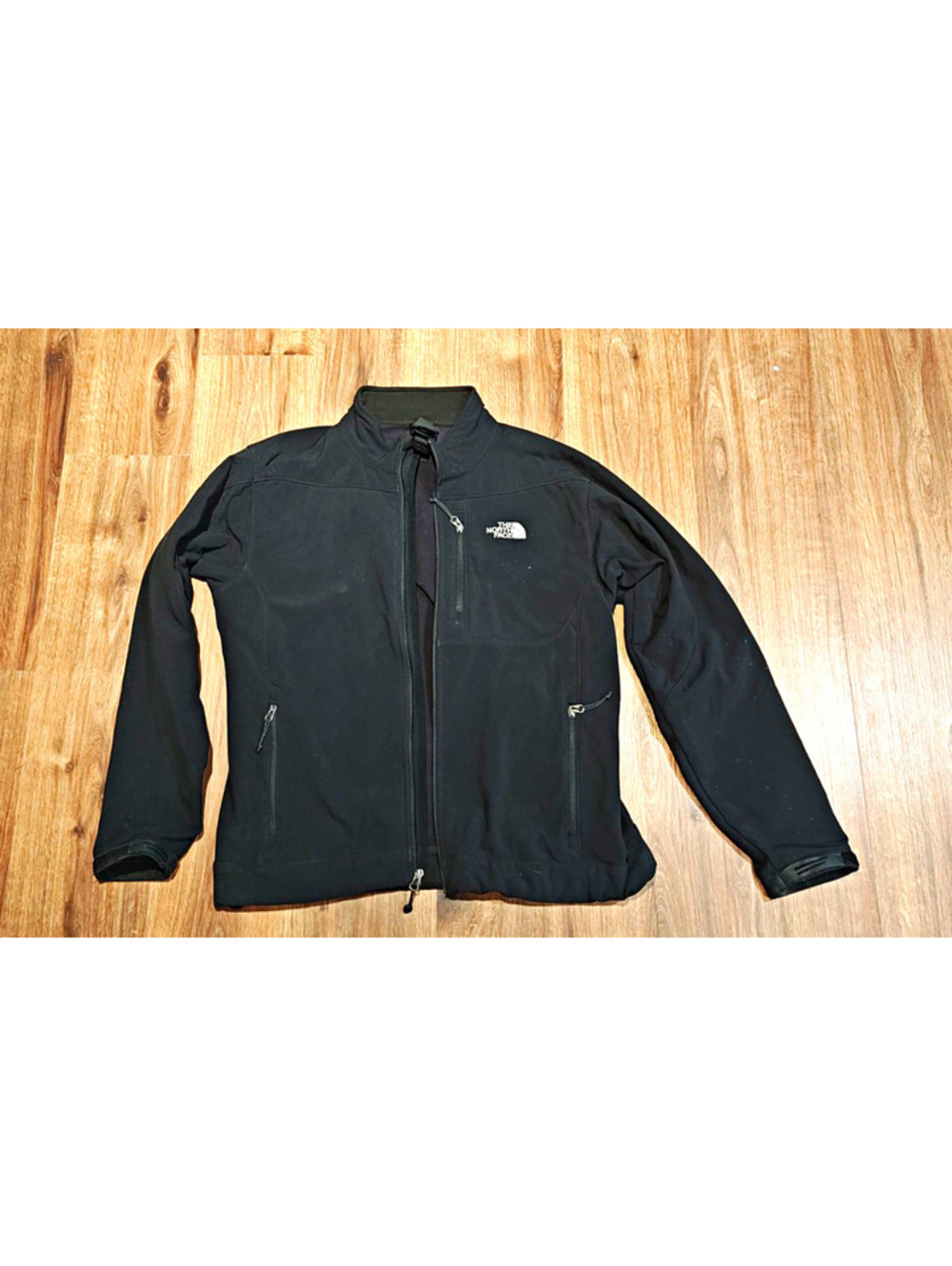 The North Face Men's Large Black Softshell Jacket Full Zip Stretch Fleece Lined